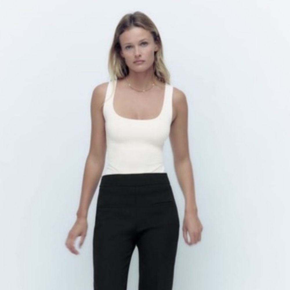 Zara white tank top